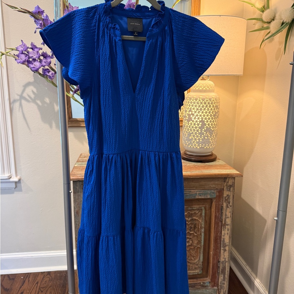 Alex Marie Royal Blue Midi Dress